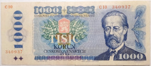 Csehszlovákia 1000 korona 1985 VF 1.