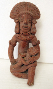 maya agyag szobor
