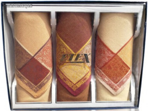 Etex M05-3 jacquard férfi textilzsebkendő 6db díszdobozban