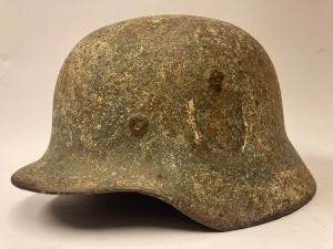Antik, korabeli II. világháborús katonai rohamsisak - Német (?) katonai rohamsisak - akár 1 ft.-ért