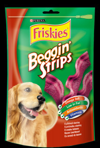 FRISKIES Beggin Strips Bacon ízesítésű kutya jutalomfalat 120g