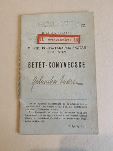 Magyar Királyi Postatakarékpénztár Betétkönyv 1912