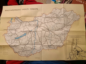 Magyarország Vasúti térképe 1982