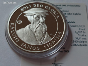 2009 KÁLVIN JÁNOS ezüst 5000 forint PROOF UNC.