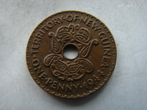 TERRITORY OF NEW GUINEA 1 PENNY, 1944. 1 DB.