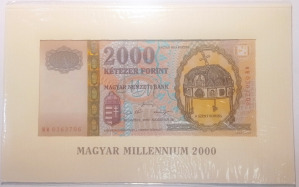 Magyarország 2000 forint 2000 UNC Millennium díszcsomagolásban