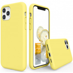 Xiaomi 12 Lite, Szilikon tok, Wooze Liquid Silica Gel, sárga (124199)