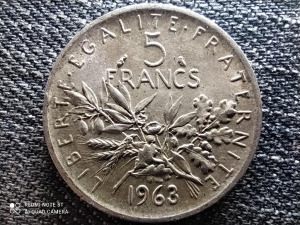 Franciaország .835 ezüst 5 Frank 1963 (id47011)