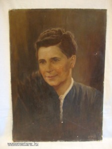 Dr. Meznerich Jenő női portré festmény 1940 (meghosszabbítva: 3137845403) - Vatera.hu Kép