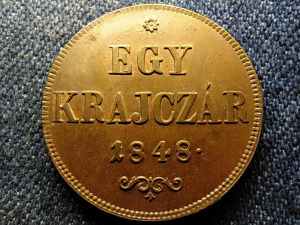 Magyarország Szabadságharc (1848-1849) 1 Krajcár 1848 KÖZEL VERDEFÉNYES AUNC (id64835)