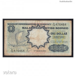 Malajzia, 1 dollar 1959 F