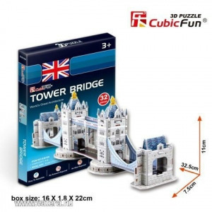 Cubicfun 3D Puzzle - Tower Bridge (32db-os)