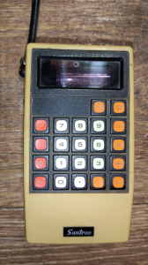 RETRO számológép - SANTRONIC 80S - VFD kjelzős - 1975