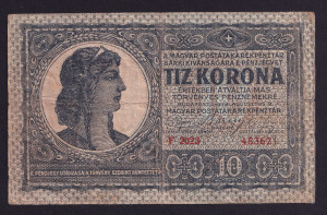 10 Korona 1919 F (F sorozat augusztus)