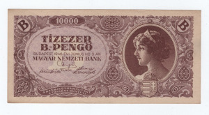 1946 10000 B-pengő UNC
