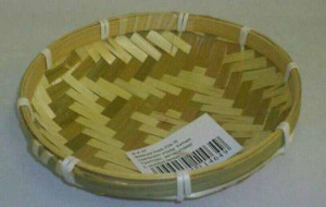 15 mintás pille alakú kosár bambuszból