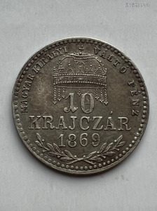 Ferencz József 10 krajczár 1869 K.B
