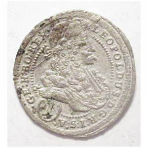 Ausztria, I. Lipót 1 krajcár 1697 - Bécs VF, 0.73g