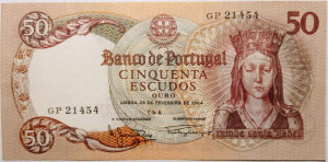 Portugália 50 escudo 1964 UNC P-168a.3 2 számjegy, ritkább