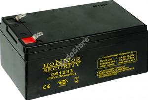 HONNOR 12V 3,3Ah zselés ólom akkumulátor 117944