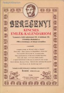 Kiss Dénes: Berzsenyi Kincses emlék-kalendáriom 1986