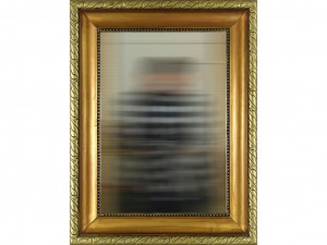 1G836 Régi arany keretes tükör falitükör 64.5 x 49 cm