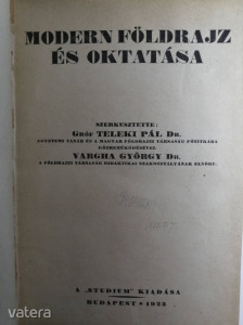 Góf. Teleki Pál: Modern földrajz és oktatása-1923 + Ex Libris