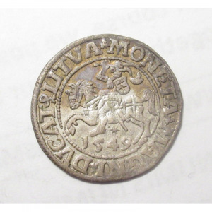 Litvánia, II. Zsigmond 1/2 garas 1549 EF+, 1.250g