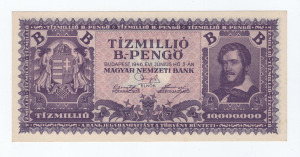1946 10 millió B-pengő UNC