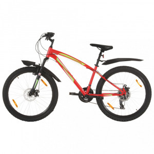 21 sebességes piros mountain bike 26 hüvelykes kerékkel 36 cm