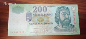 200 Forint 2005 FA  Ropogós  bankjegy 1 ft.-ról indul