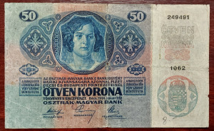 1914 évi ötven koronás bankjegy