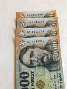 20000 forintos bankjegy sorszámkövető