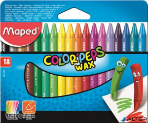 Zsírkréta, MAPED Color'Peps Wax, 18 különböző szín