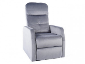 Dönthető háttámlás fotel lábtartóval - BAL63411 - szürke