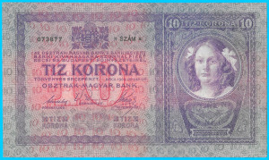 10 korona 1904 VF+/aXF