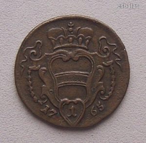 Erdély fejedelemség 1 Pfennig 1765 / Pici érme / Mária Terézia / Címer / Ritka R!