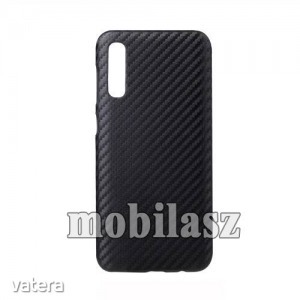 Samsung SM-A705F Galaxy A70, Műanyag védőtok, Karbon mintás, Fekete