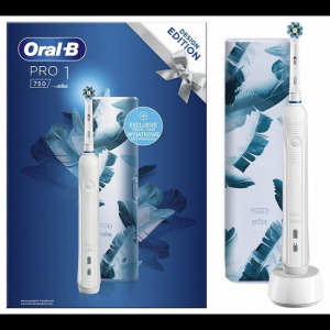 Braun Oral-B PRO 750 Cross Action fejjel fehér elektromos fogkefe +  excluzív útitok (10PO010285)...