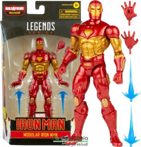 0 - 16cm-es Marvel Legends - Modular Iron Man / Vasember figura klasszikus piros-arany színekben cs