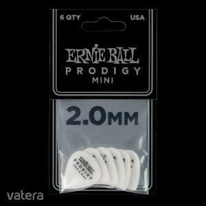 Ernie Ball - Prodigy mini gitár pengető fehér 2,0 mm 6 db