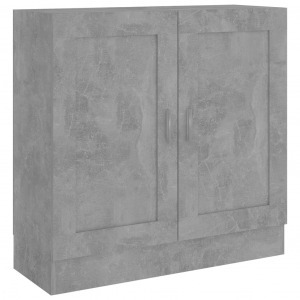betonszürke forgácslap könyvszekrény 82,5 x 30,5 x 80 cm (802709)
