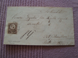 1873 15 kr levélen Pest ajánlott (meghosszabbítva: 3219108134) - Vatera.hu Kép