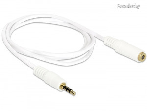 DeLock Extension Cable Audio Stereo Jack 3.5 mm male / female IPhone 4 pin 0,5m 84717