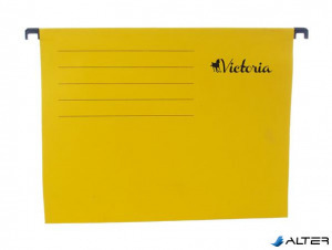 Függőmappa, karton, A4, VICTORIA OFFICE, sárga