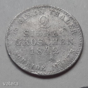 II. Vilmos és Frigyes Vilmos 2 silber Groschen 1842 - Hessen-Kassel - JAN74