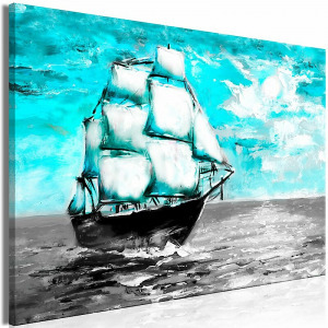 Kép - Tavaszi hajókázás (kék) 90x60