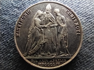 Ausztria Ferenc József és Sissi Házasságkötés .900 ezüst 1 Gulden 1854 A BU (id73893)