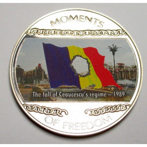 Libéria, 10 dollars 2004 PP - A szabadság pillanatai - Ceausescu bukása - 1989 UNC