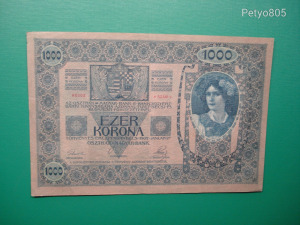 1000 korona 1902 Ritkább  változat! Extraszép!